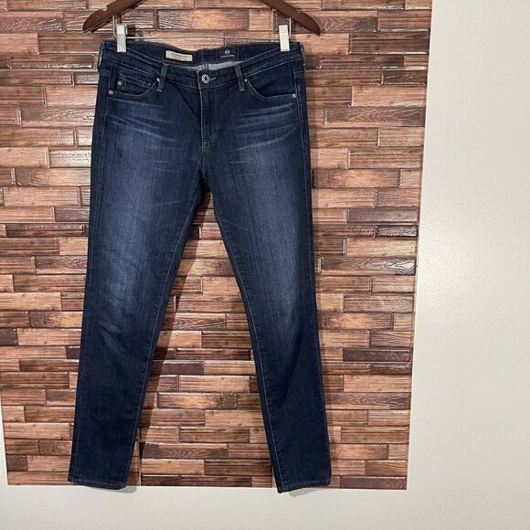 AG Adriano Goldschmied Jeans The Legging Skinny Ankle Women's Size 28 Dark Blue - Picture 1 of 7